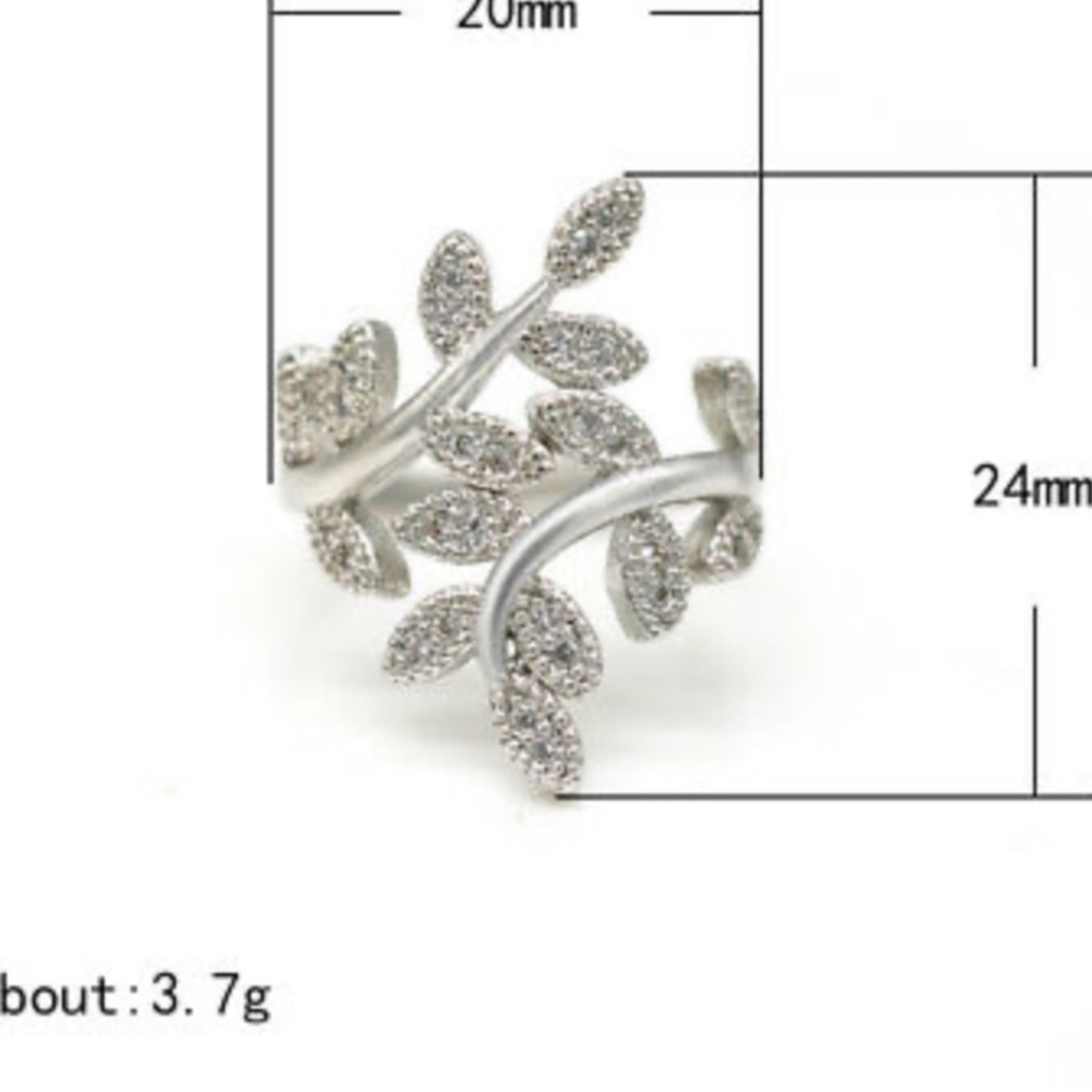 New 925 Sterling Silver leaf gorgeous ring - Picture 5 of 5